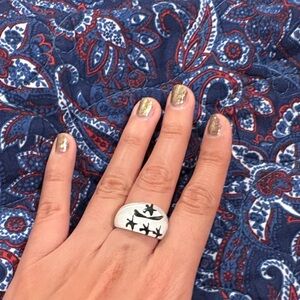 Blue Paisley Fabric with Gold Accents